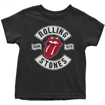 Image of The Rolling Stones - US Tour 1978 Kids 4 Years T-Shirt - Black