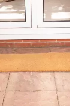 Image of Astley Natural Plain Step Coir Mat - Size: 25x60cm