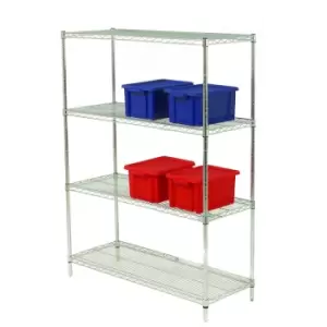 Image of Olympic Chrome Wire Shelving Kits 1740 x 1219 x 457 mobile