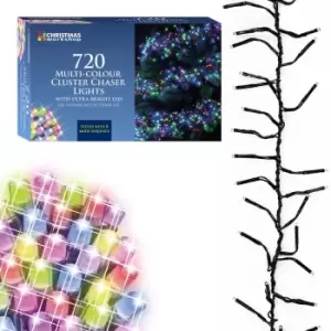 Image of Christmas Workshop 10.4m 720 LED Multi-Colour Chaser Cluster Lights