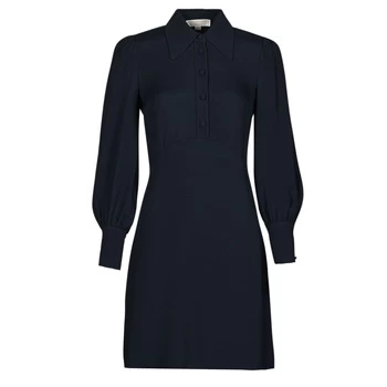 Image of Michael Kors VI SATIN MINI DRESS womens Dress in Blue - Sizes EU XXL,EU M,EU S,EU L,EU XL