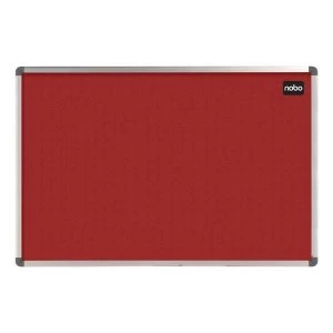 Image of Nobo Classic 1200 x 900mm Noticeboard with Red Felt Surface Aluminium Frame and Wall Fixing Kit