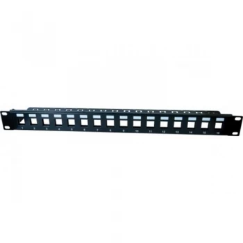 Image of 1u Patch Panel With Cable Bar 16 Ports