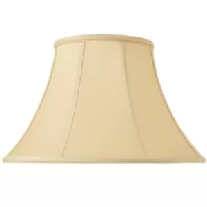 Image of 16" Inch Luxury Bowed Tapered Lamp Shade Traditional Honey Silk Fabric & White