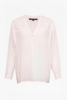 Image of French Connection Avea Fleur Lace Shirt Pink