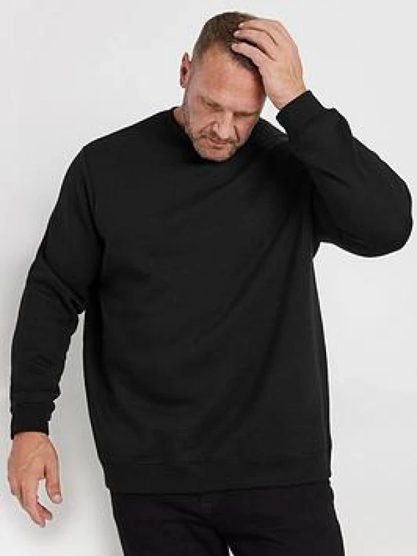Image of BadRhino BadRhino Men Premium Crew Neck Sweatshirt in Black Size: X-Large Black XL Male 5063111770199