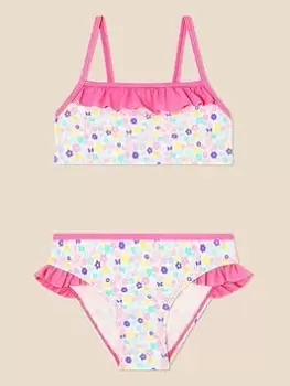 Image of Accessorize Girls Ditsy Butterfly Bikini - White, Size Age: 9-10 Years, Women