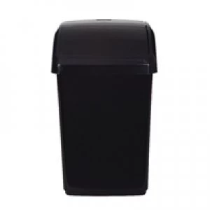Image of 2Work Swing Top Bin 10 Litre Black RB02385