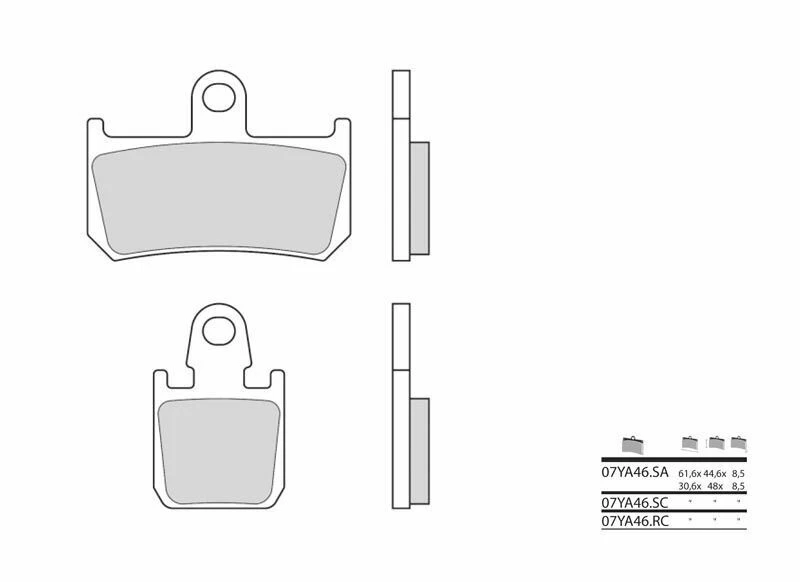 Image of Brembo S.p.A. Street Sintered Metal Brake pads - 07YA46SA