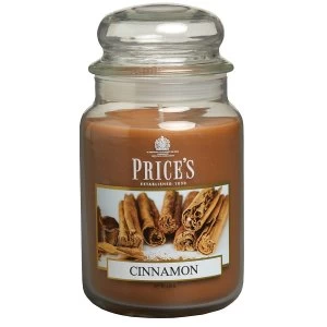 Image of Prices Candles Large Scented Candle Jar Cinnamon 300g