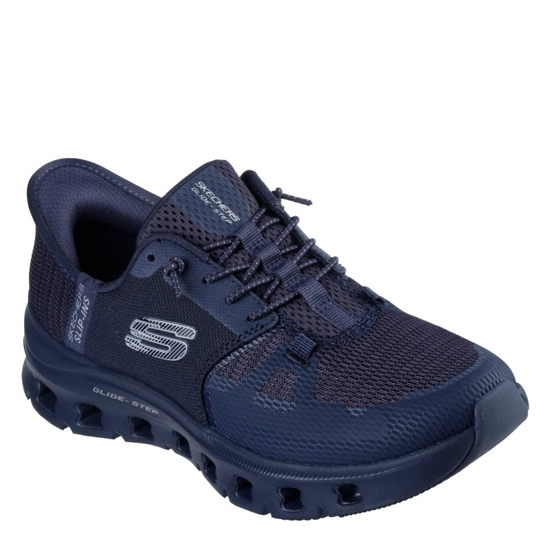 Image of Skechers Womens Glide Step Pro Slip On Runners Dark Navy female 5 (38)