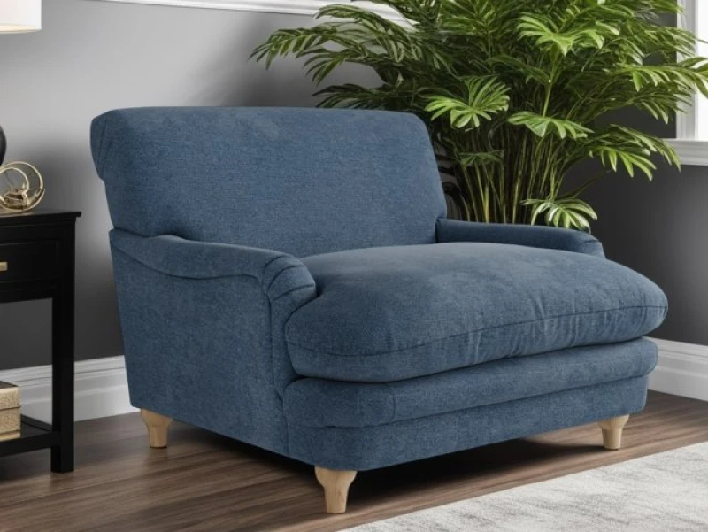 Image of LPD Plumpton Denim Blue Fabric Chair