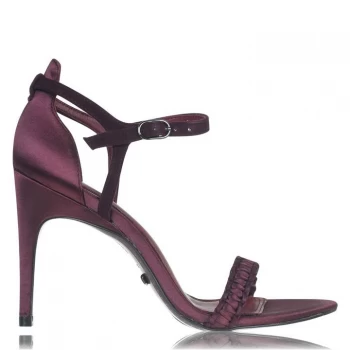Image of Reiss Linette Strap Heeled Sandals - Purple Suede