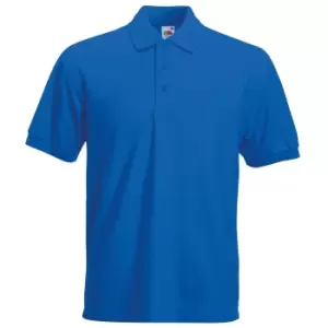 Image of Fruit Of The Loom Mens 65/35 Heavyweight Pique Short Sleeve Polo Shirt (S) (Royal)