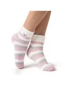 Image of Heat Holders Rib Turn Over Sleep Socks, Multi, Women