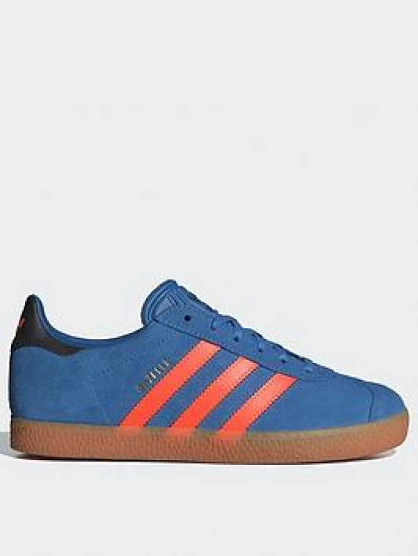 Image of adidas blue multi gazelle Boys Youth trainers Blue Multi UK 4 (EU 36?)