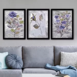 Image of 3SC68 Multicolor Decorative Framed Painting (3 Pieces)