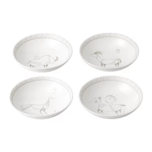 Image of Royal Doulton Ellen DeGeneres 4 Cave Animals Bowls 14cm