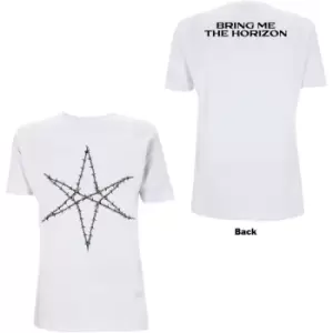 Image of Bring Me The Horizon - Barbed Wire Unisex XX-Large T-Shirt - White