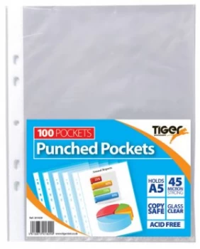 Image of Tiger A5 Punched Pockets PK100