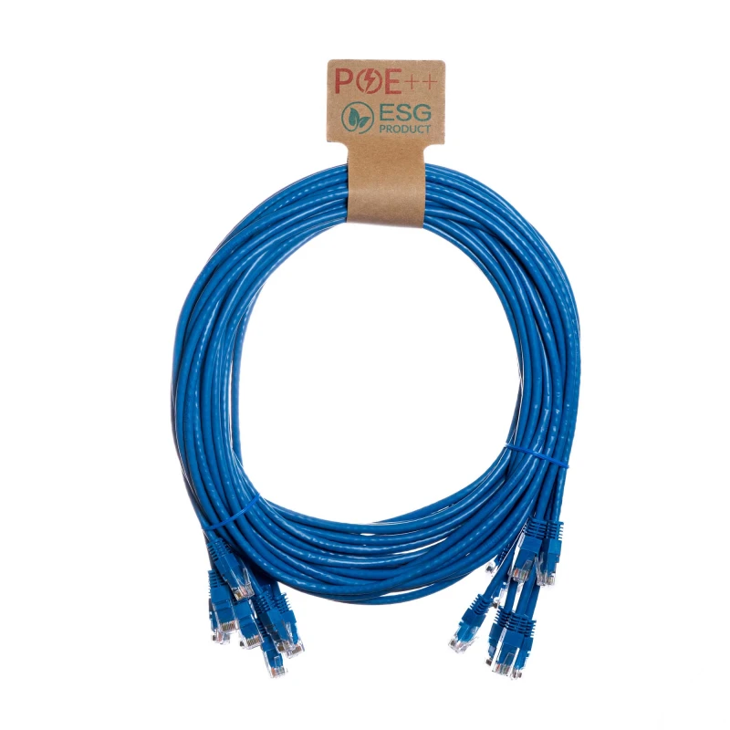 Image of Cablenet Cablenet 1m Cat6 RJ45 Blue U/UTP PVC 24AWG Flush Moulded Booted Patch Lead (PK10) 60-4010P