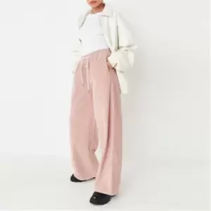 Image of Missguided Petite Wide Leg Corduroy Trousers - Pink