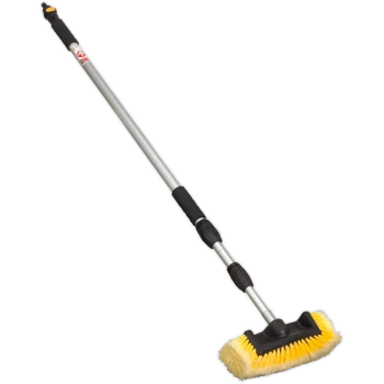 Image of Sealey Telescopic Flo-Thru Wash Brush for Hose Pipes