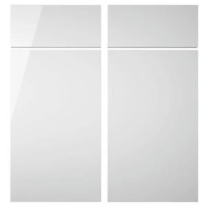 Image of Cooke Lewis Raffello High Gloss White Corner base drawerline door W925mm Set of 2