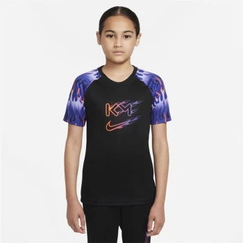 Image of Nike Kylian Mbappe Football Top Junior - Black/Pink