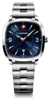 Image of Wenger 01.1921.110 Mens Vintage Sport (37mm) Blue Dial / Watch