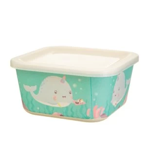 Image of Sass & Belle Alma Narwhal Bamboo Square Lunch Box