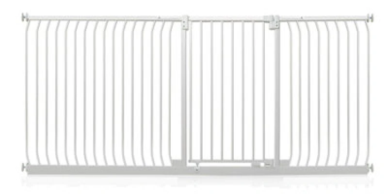 Image of Safetots Extra Tall Elite Safety Gate, 234Cm - 243Cm, Matt White, Extra Tall 96.8Cm In Height, Pressure Fit Stair Gate