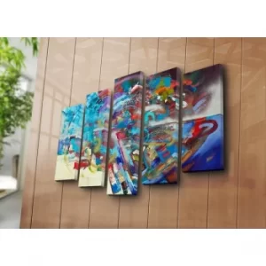 Image of 5PATK-29 Multicolor Decorative Canvas Painting (5 Pieces)