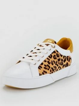 Image of Dune London Ellenie S Mix Material Bumper Unit Sport Trainers - Yellow/White, Yellow, Size 5, Women