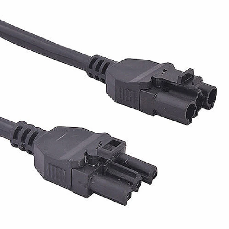 Image of Cablenet 1m GST18 Male - Female Wieland Black PVC Power Leads