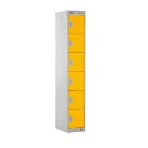 Image of 6 Door Locker 300X300X1800 Yellow Door