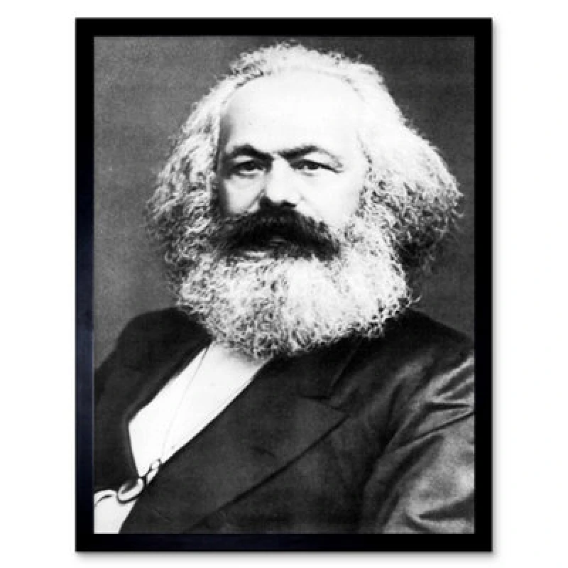 Image of Artery8 Political Theorist Philosopher Karl Marx Old Photo Framed Wall Art Print