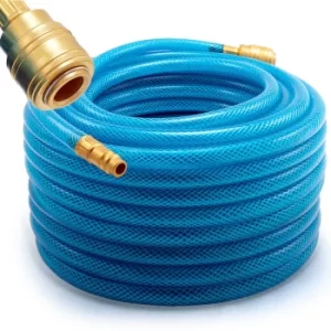 Image of Compressed Air Hose Pneumatic Compressed-Air Tube 20 m 15 bar PVC Pressure Quick Action Coupling Air Compressor 1/4' Connection Pressure Hose Fabric
