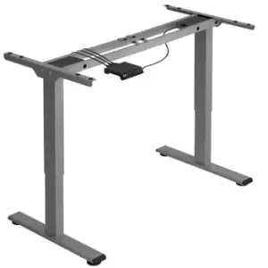 Image of TecTake Melville Height-adjustable Metal Table Frame Desk - Grey