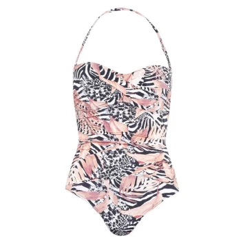 Image of Biba Band Twist Swimsuit - Zebra Tropics