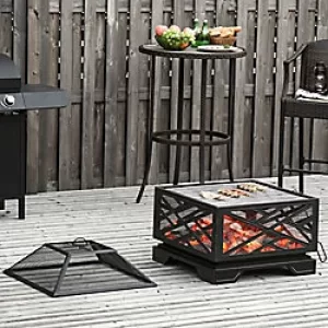 Image of SQUARE FIRE PIT METAL