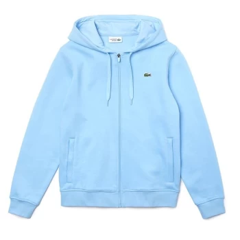 Image of Lacoste Logo Zip Hoodie - Blue