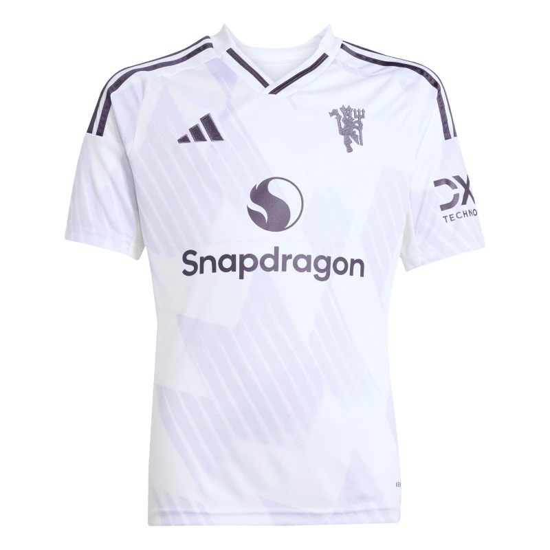 Image of Adidas Manchester United Kids Away Jersey 2025/26 Blanc Unisex 13/14 ans JP3030
