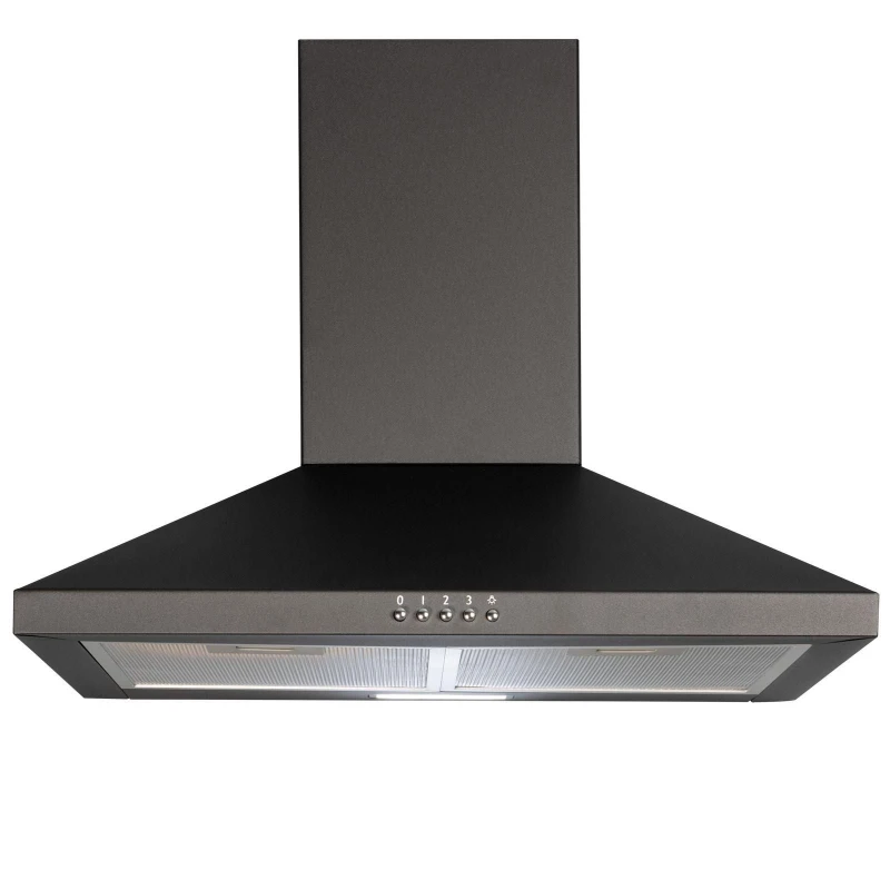 Image of SIA 60cm Pyramid Chimney Cooker Hood Kitchen Extractor Fan In Black - CHL60BL Black