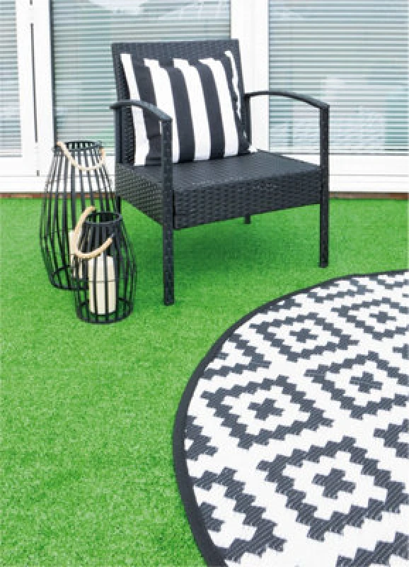 Image of St Helens Home & Garden St Helens Home And Garden Dark Green Artificial Grass 1 X 4M- 7mm Pile Height