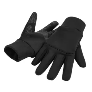 Image of Beechfield Unisex Adults Softshell Sports Tech Gloves (S/M) (Black)