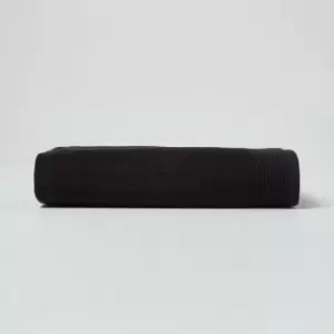 Image of HOMESCAPES Black 100% Combed Egyptian Cotton Bath Sheet 700 GSM - Black