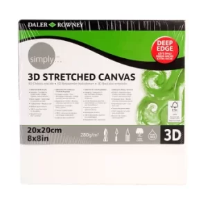 Image of Daler Rowney 3D Stretched Canvas 20x20x4cm