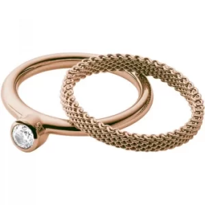 Image of Ladies Skagen Rose Gold Plated Size K Elin Ring