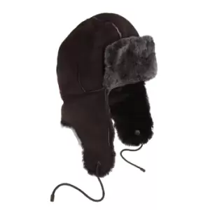 Image of Eastern Counties Leather Womens/Ladies Bourn Sheepskin Pilot Hat (M) (Brown/Tipped)